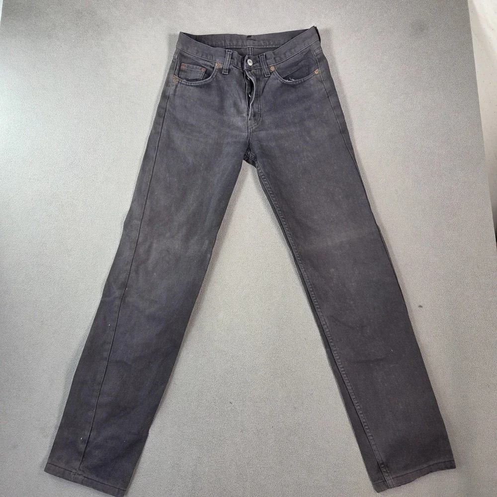 Vintage Levis 501 Jeans Mens Black Made‎ USA Distressed 90s Fits 28x32